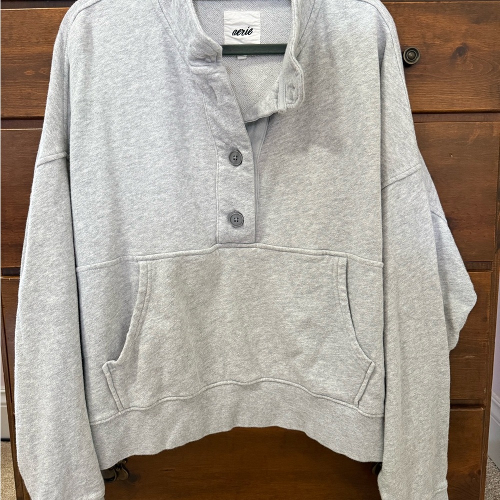 Aerie grey pullover size large